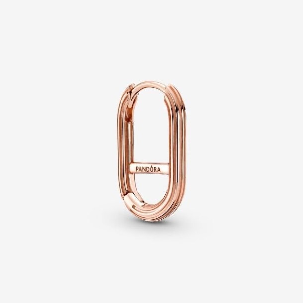 Me Brinco De Elo Simples De Ouro Rosa Pandora Portugal