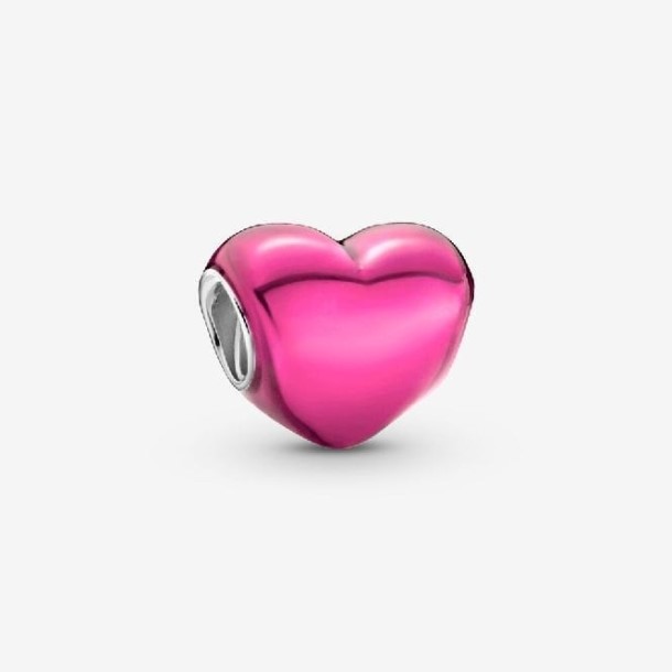 Encantos De Coração Rosa Metálico Pandora Portugal
