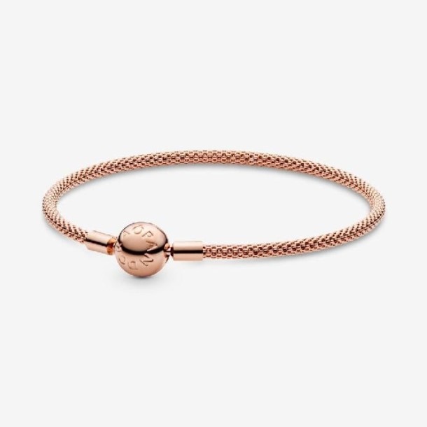 Momentaneamente Pulseira De Malha Rosa Pandora Portugal