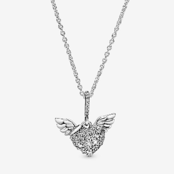 Colar Coração E Asas De Anjo Pandora Portugal