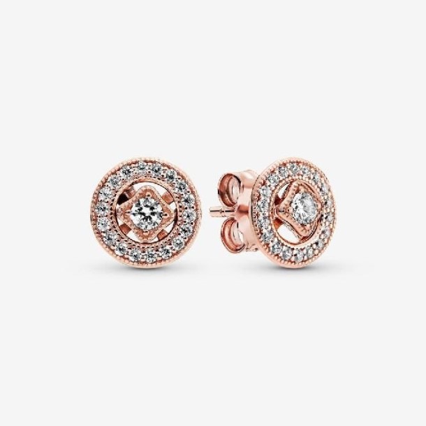 Brincos De Círculo Vintage Rosa Pandora Portugal