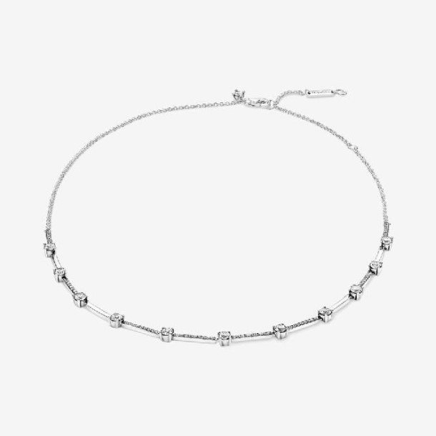 Colar Espumante Pave Collier Bars Pandora Portugal